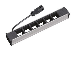 Bachman 912.001 Zásuvková jednotka CONI 6x uživ. modul, hliník/černá
