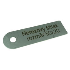 Identifikační štítek nerezový 50x20mm/ce