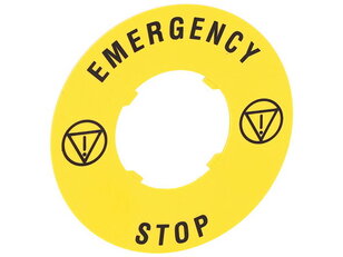 Lovato LPXAU115 Štítek EMERGENCY/STOP