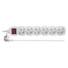 Prodlužovací kabel 3 m 6 zásuvek s vypínačem bílý PVC 1,5mm2 EMOS P1623R