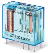 Relé, DIN/PS, 2P/10A, 24V DC, AgSnO2 FINDER 40.62.9.024.4000
