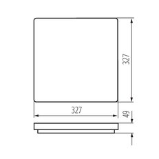 Přisazené LED svítidlo VARSO LED 24W-NW-L, KANLUX 26447
