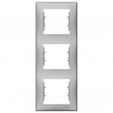Sedna Rámeček trojnásobný svislý, Aluminium SCHNEIDER SDN5801460