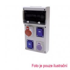 SCAME Zásuvková rozvodnice SELV BLOCK 1x32A, 2x16A, 1x230V, 1x24V