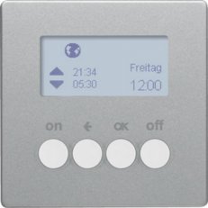 KNX RF časový spínač, quicklink, Q.x, stříbrná sametová BERKER 85745224