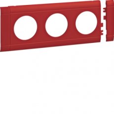 Přístrojový rámeček trojzásuvky 80mm, červená TEHALIT GB080303020