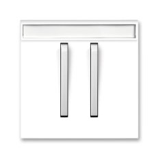 Kryt vypínače 2 páčky s popis polem 3559M-A00615 01 bílá/ledová bílá Neo ABB