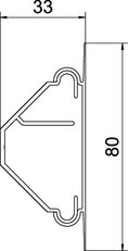 OBO ECK 5050 rws Rohový kanál ECK50 50x80x2500 čistě bílá Polyvinylchlorid PVC