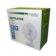 Stolní ventilátor 30cm, 3 rychlosti, bílý, 40 W FK TECHNICS 4738642