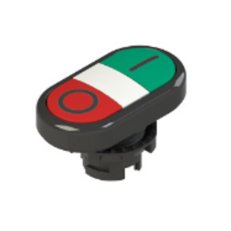 Dvojité tlačítko (zelený START/bílý indikátor/červený STOP) PIZZATO E21PDRL1AAAD