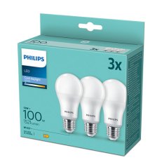 LED žárovka PHILIPS sada 3ks 13-100W A67 E27 CDL FR ND