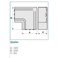 Plochý roh pro podparapetní systémy - bílá, 100x80 IBOCO I-NPAN 100X80 W 02511