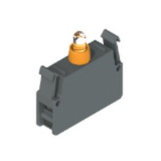 PIZZATO LED signálka, oranžová, 12-30 V AC/DC, blikající, horní upevnění
