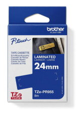 Páska BROTHER TZe-PR955 exklusivní stříbrná/bílá (24mm)