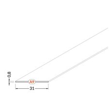 FKU78-A9-1M-CL Plexi A9 čiré pro FKU78, 1m FK TECHNICS 4739586