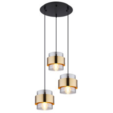 Závěsné svítidlo MILLEY černá 3xE27, max. 60W 230V GLOBO 15560-3H