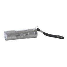 Ruční svítidlo FLASHLIGHT stříbro 9xLED 0,07W 5V, bílá. GLOBO 31903
