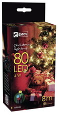 LED vánoční řetěz, 8m, multicolor, časovač