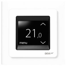 DEVIreg Touch s designovým rámečkem, bílá barva, odstín RAL 9010 Devi 140F1064