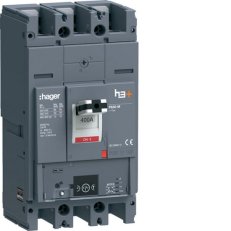 Kompaktní jistič h3+ P630 Energy 50 kA, 3-pólový, In 400 A HAGER HMW400NR