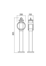Sloupkové svítidlo COMPASS ST 825 mm E27 42W IP33 CF REDO 9573