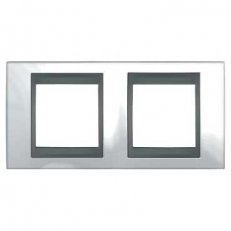Unica Top Krycí rámeček dvojnásobný, White/Grafit SCHNEIDER MGU66.004.292