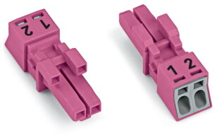 Zdířka 2pól. Kód. B Růžová WAGO 890-282