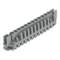Pružinová svorkovnice THT rovná 5 mm šedá 12pól. WAGO 232-142/047-000