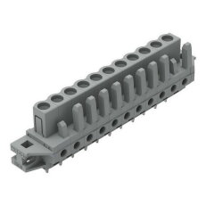 Pružinová svorkovnice THT rovná 5 mm šedá 11pól. WAGO 232-141/031-000