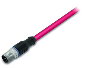 Kabel sercos Zástrčka M12D  přímá 4pól. červená WAGO 756-1601/060-100