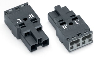 Zástrčka 2pól. Kód. L tmavě šedá WAGO 770-1172