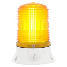 Maják zábleskový MINIFLASH X 110V AC, IP54, žlutá, světle šedá, základna plochá