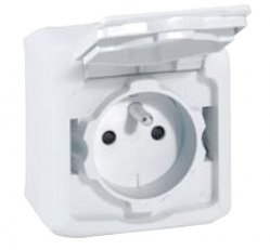 FORIX ZÁS.BÍLÁ 2P+T IP44 POVRCH LEGRAND 782375RD