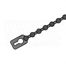 wpr1936 kuličkové vázací pásky BALL STRAP, 103 mm, nylon 66, přírodní WT-BS-100