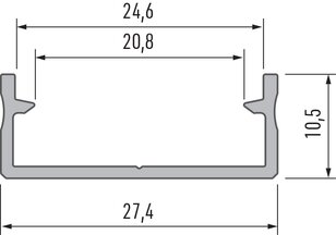 Hliníkový profil AL-PROFIL DUAL BLACK 2M (10-0000-70), GREENLUX GXLP1083