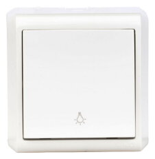 Nástěnný ovladač (tlačítko) 0/1, šroubové svorky, IP20, bílý SCHRACK EV310003--