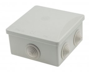 Malpro S-BOx036O Krabice klik,80x80x40mm,6průchodek kruhových,IP44 šedá