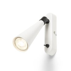 ALEXIS nástěnná bílá/černá 230V GU10 5W RENDL R14465