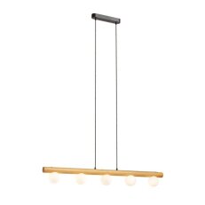 NOCTIS závěsná dřevo/opálové sklo 230V G9 5x7W RENDL R14460