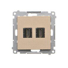 Zásuvka HDMI 2 násobná champagne matná TGHDMI2.01/144