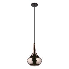 Závěsné svítidlo ALMOSTER 1x E27 28W černá/měď EGLO 390438