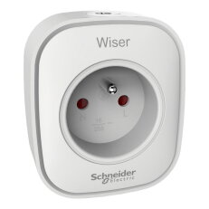 Smart plug, Wiser, francouzská, 230 V AC, 13 A, 2P +E, bílá SCHNEIDER CCTFR6500