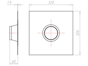 Těsnící manžeta Vlies-Butyl 230x230x50mm pro vedení d100-110mm KAISER 9089-54