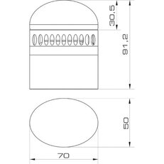 Modul akustický ELYPS AM IP66, 67-87 dB, světle šedá, 2 tóny SIRENA 32337