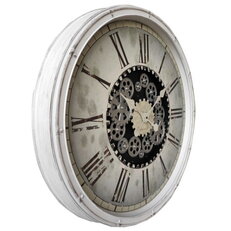 Nástěnné hodiny LORENA bílá, římský ciferník, d760 mm GLOBO B992512