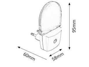 Paris lux LED 0,5W IP20 bílá RABALUX 4658