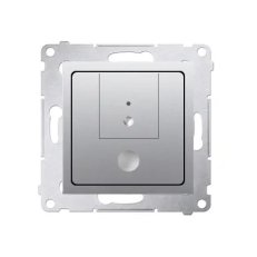 Dvou tlačítkový stmívač, 40500 W (300 VA), stříbrná matná metalizované