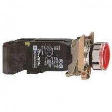 Schneider xB4BW3445 Ovládač stiskací prosvětlený,lícující,1 Z+1V,230...240V,rudý