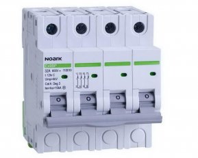 Instalační jistič NOARK 110058 EX9BP 10 kA pro PV, char. K, 6 A, 600 V DC, 4TE