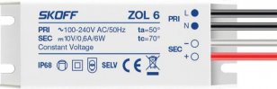 Skoff ZL-006-C-1-1 LED napaječ 10V/6W ZOL 6
